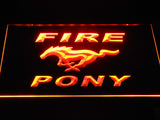 Mustang Fire Pony LED Neon Sign USB - Orange - TheLedHeroes