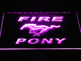 Mustang Fire Pony LED Neon Sign USB - Purple - TheLedHeroes