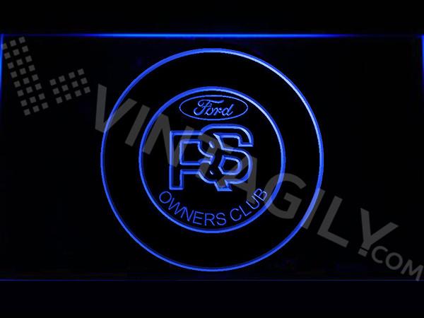 Ford RS Owners Club LED Neon Sign Electrical - Blue - TheLedHeroes