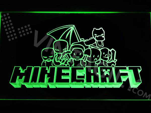 Minecraft 4 LED Neon Sign Electrical - Green - TheLedHeroes