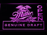 Miller Geniune Draft Open LED Neon Sign USB - Purple - TheLedHeroes