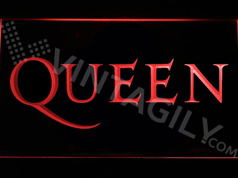 Queen 2 LED Sign - Red - TheLedHeroes