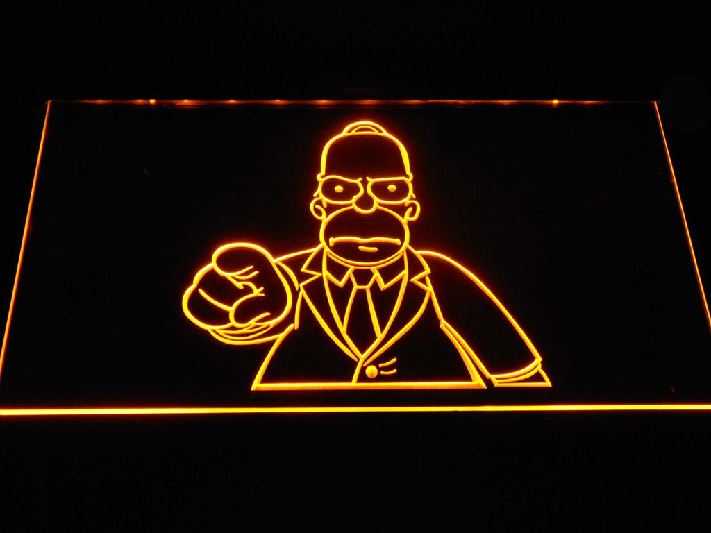 Homer Simpsons LED Neon Sign Electrical - Yellow - TheLedHeroes