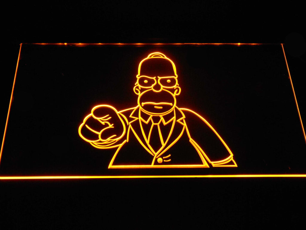 Homer Simpsons LED Neon Sign USB - Yellow - TheLedHeroes