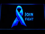 Join us in the Fight LED Neon Sign USB - Blue - TheLedHeroes