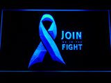 Join us in the Fight LED Neon Sign Electrical - Blue - TheLedHeroes