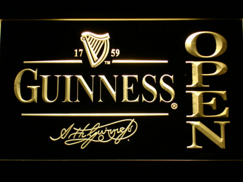 FREE Guinness Open LED Sign - Yellow - TheLedHeroes