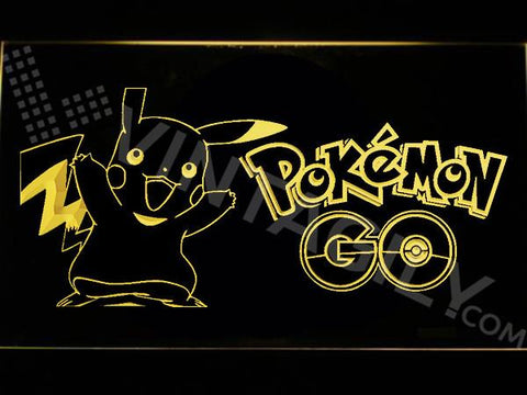 Pokemon Go Pikachu LED Neon Sign USB - Yellow - TheLedHeroes