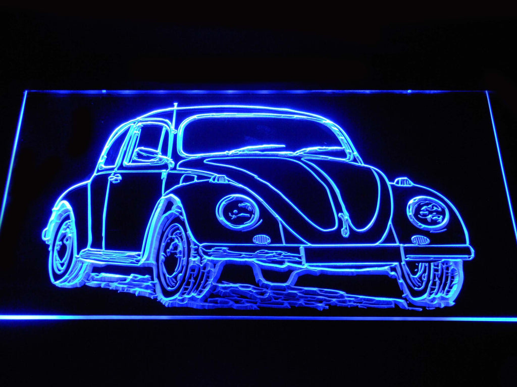 Volkswagen Beetle LED Neon Sign USB - Blue - TheLedHeroes