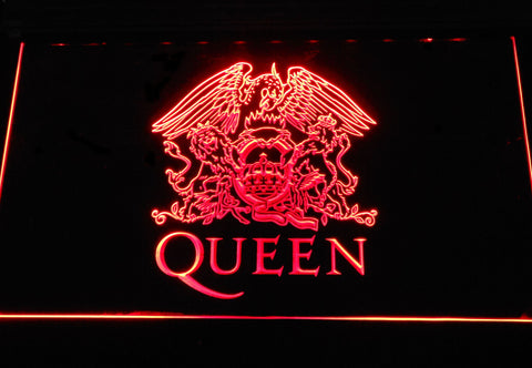 Queen (2) LED Neon Sign USB - Red - TheLedHeroes
