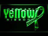 Operation Yellow Ribbon LED Neon Sign USB - Green - TheLedHeroes