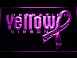Operation Yellow Ribbon LED Neon Sign USB - Purple - TheLedHeroes