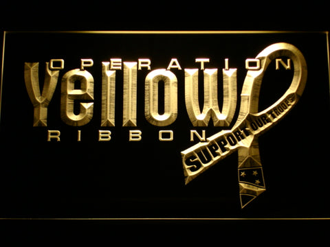 FREE Operation Yellow Ribbon LED Sign - Yellow - TheLedHeroes