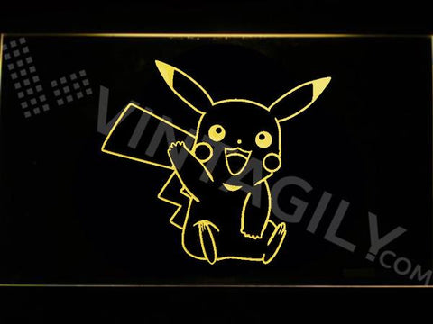 Pikachu LED Neon Sign USB - Yellow - TheLedHeroes