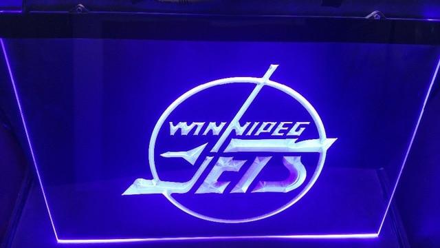 Winnipeg Jets (2) LED Neon Sign Electrical - Blue - TheLedHeroes