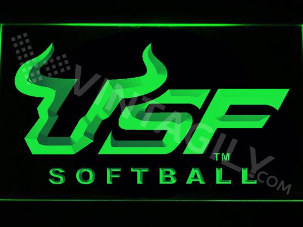 USF Softball LED Neon Sign Electrical - Green - TheLedHeroes