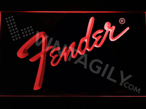 Fender LED Sign - Red - TheLedHeroes