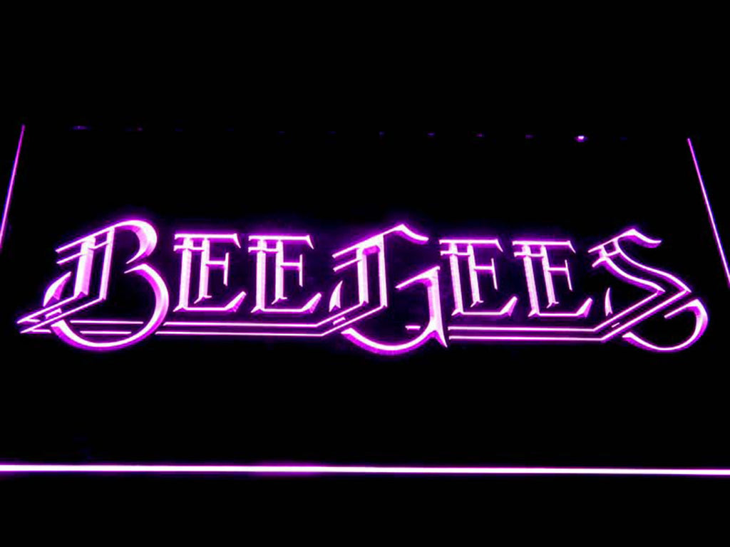 Bee Gees LED Neon Sign USB - Purple - TheLedHeroes