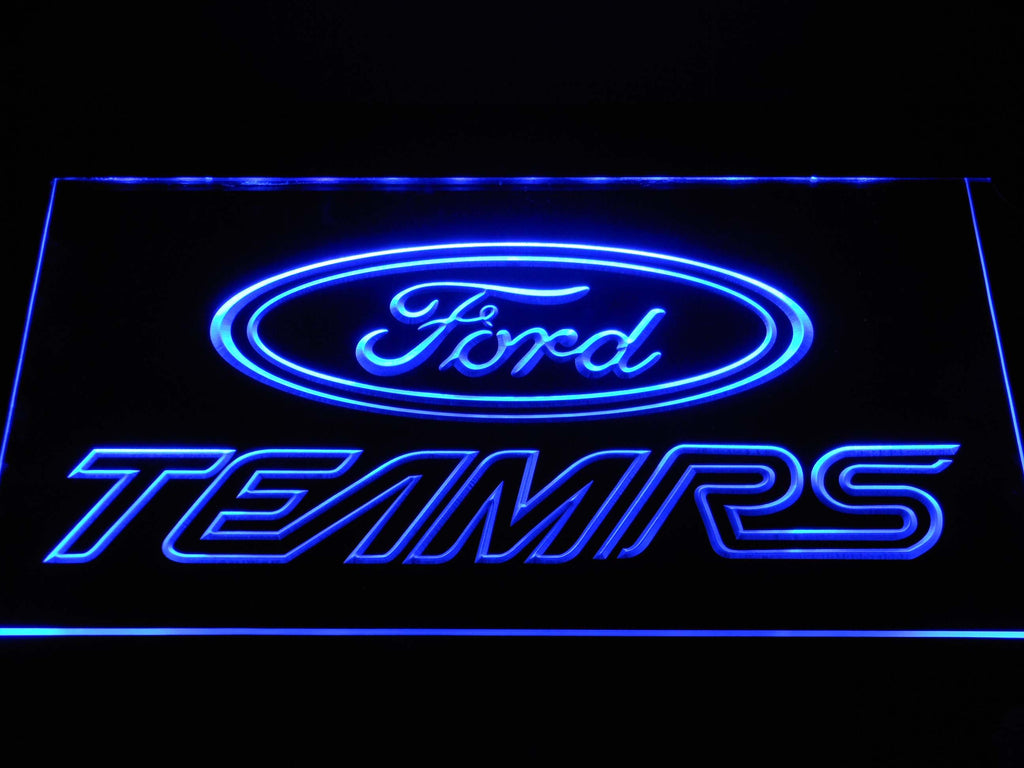 Ford TEAMRS LED Neon Sign USB - Blue - TheLedHeroes