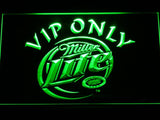 Miller Lite VIP Only LED Neon Sign USB - Green - TheLedHeroes