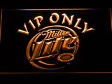 Miller Lite VIP Only LED Neon Sign USB - Orange - TheLedHeroes