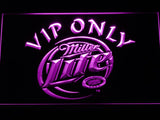 Miller Lite VIP Only LED Neon Sign USB - Purple - TheLedHeroes