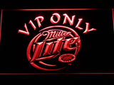 Miller Lite VIP Only LED Neon Sign USB - Red - TheLedHeroes