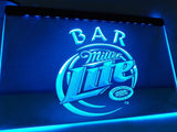 Miller Lite Bar LED Neon Sign Electrical - Blue - TheLedHeroes