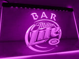 Miller Lite Bar LED Neon Sign Electrical - Purple - TheLedHeroes