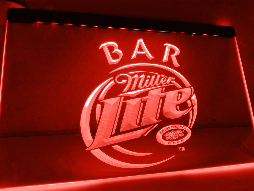 FREE Miller Lite Bar LED Sign - Red - TheLedHeroes