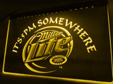 Miller Lite It's 5pm Somewhere LED Neon Sign Electrical - Yellow - TheLedHeroes
