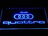 Audi Quattro LED Neon Sign Electrical - Blue - TheLedHeroes
