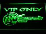 FREE Miller Lite Miller Time Live VIP Only LED Sign - Green - TheLedHeroes