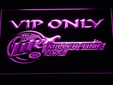 FREE Miller Lite Miller Time Live VIP Only LED Sign - Purple - TheLedHeroes