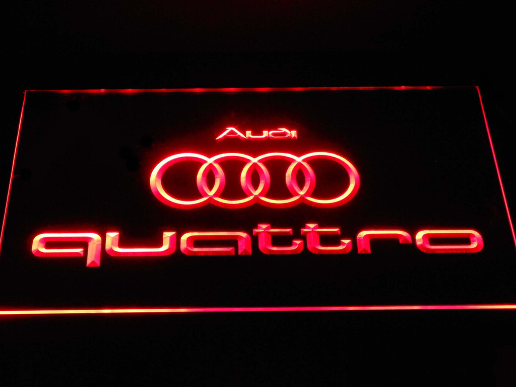 Audi Quattro LED Neon Sign Electrical - Red - TheLedHeroes