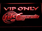Miller Lite Miller Time Live VIP Only LED Neon Sign USB - Red - TheLedHeroes