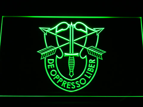 FREE De Oppresso Liber LED Sign - Green - TheLedHeroes