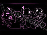 Pokemon Starters LED Neon Sign USB - Purple - TheLedHeroes