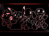 Pokemon Starters LED Sign - Red - TheLedHeroes