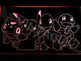 Pokemon Starters LED Neon Sign Electrical - Red - TheLedHeroes