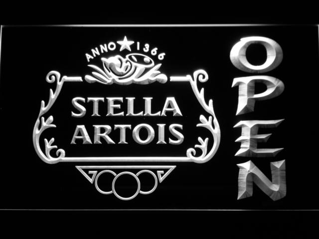 Stella Artois Open LED Neon Sign USB - White - TheLedHeroes