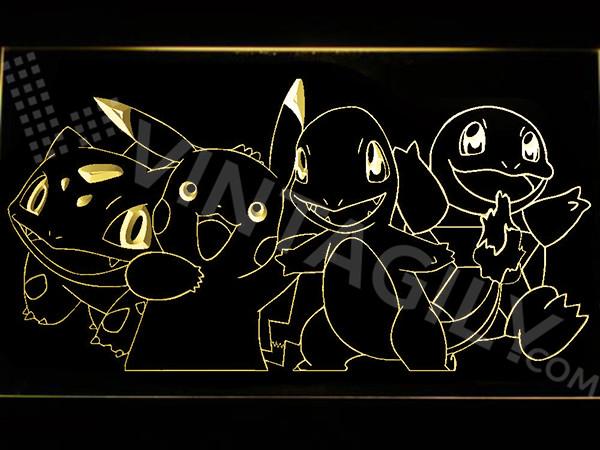 Pokemon Starters LED Neon Sign Electrical - Yellow - TheLedHeroes