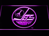 Winnipeg Jets (5) LED Neon Sign USB - Purple - TheLedHeroes