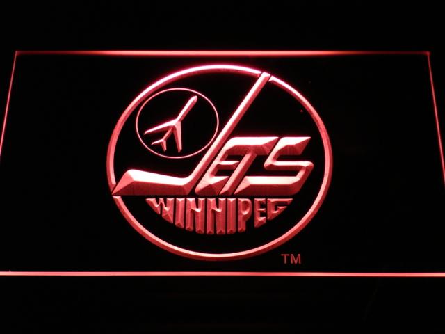 Winnipeg Jets (5) LED Neon Sign USB - Red - TheLedHeroes