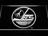 Winnipeg Jets (5) LED Neon Sign USB - White - TheLedHeroes