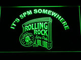 Rolling Rock It's 5pm Somewhere LED Neon Sign Electrical - Green - TheLedHeroes