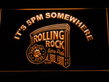 Rolling Rock It's 5pm Somewhere LED Neon Sign Electrical - Orange - TheLedHeroes