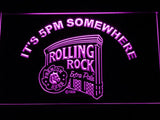 Rolling Rock It's 5pm Somewhere LED Neon Sign USB - Purple - TheLedHeroes