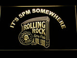 Rolling Rock It's 5pm Somewhere LED Neon Sign USB - Yellow - TheLedHeroes
