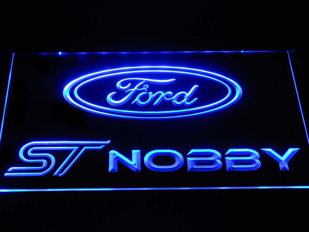 Ford ST Nobby LED Neon Sign USB - Blue - TheLedHeroes